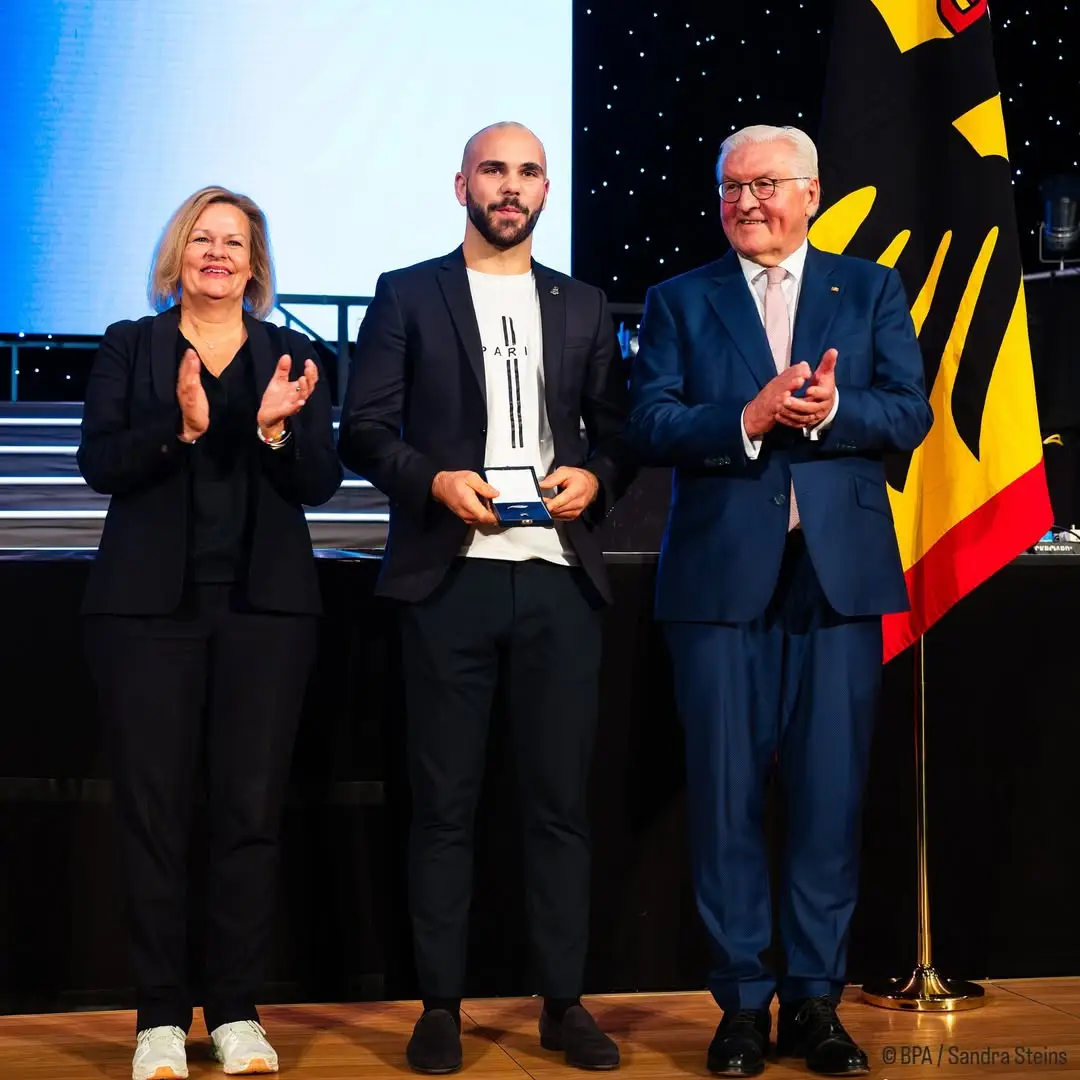 Lennart Sass bei der Verleihung des Silbernen Lorbeerblattes